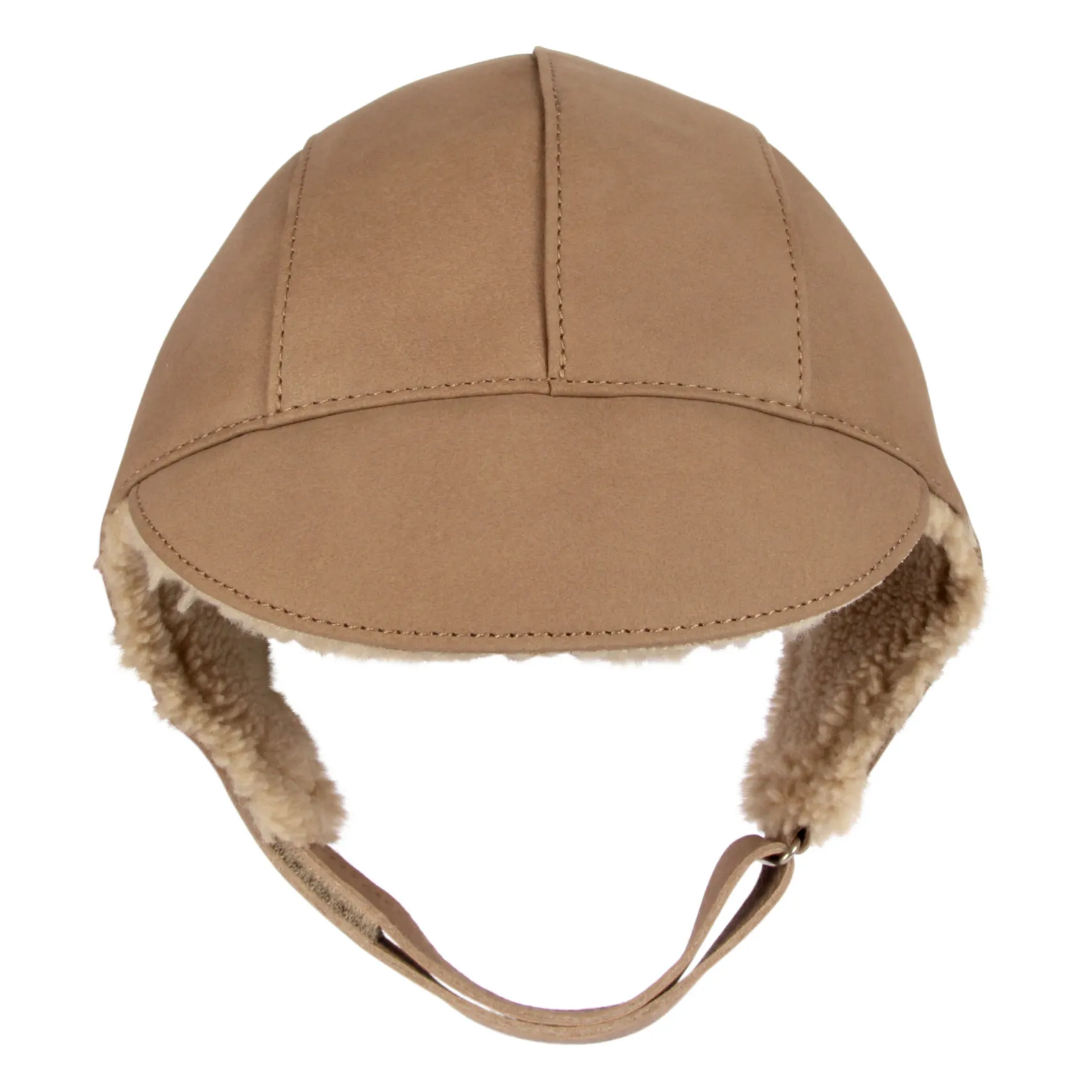 Donsje Beige James Fur-Lined Hat