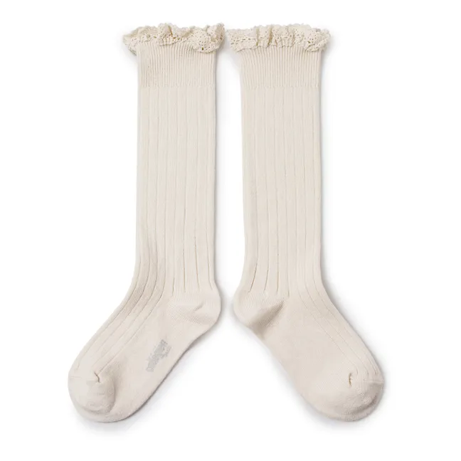 Socken Josephine | Grauweiß
