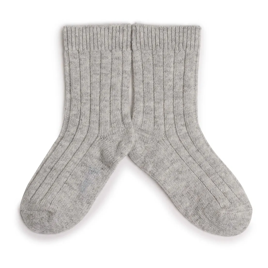 Collégien Light Grey Chamois Cashmere And Merino Wool Socks