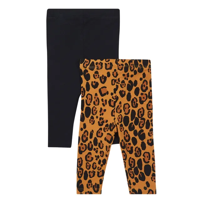 Lote de 2 leggings de leopardo | Marrón