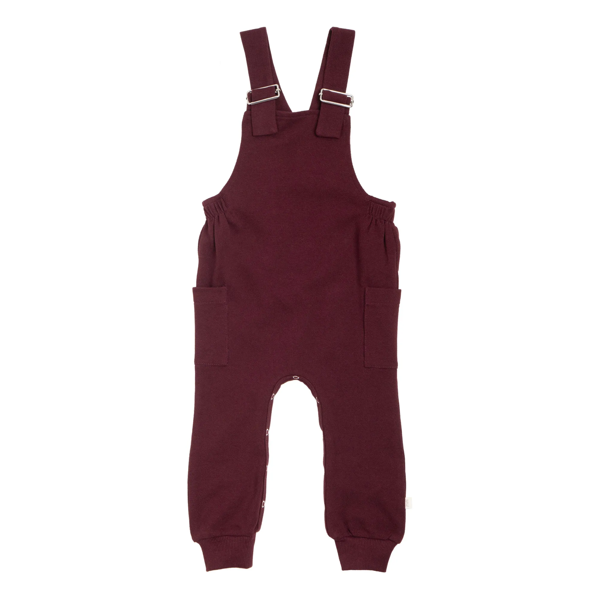 Minimalisma Unisex Burgundy Eikin Organic Cotton Overalls