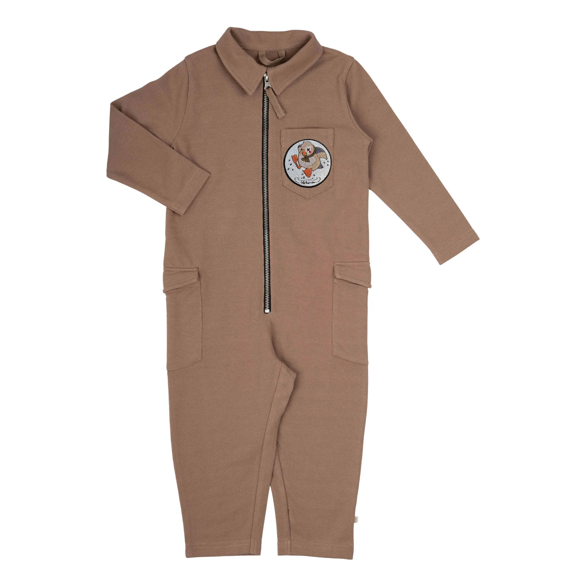 Minimalisma Unisex Beige E-Suit Organic Cotton Jumpsuit