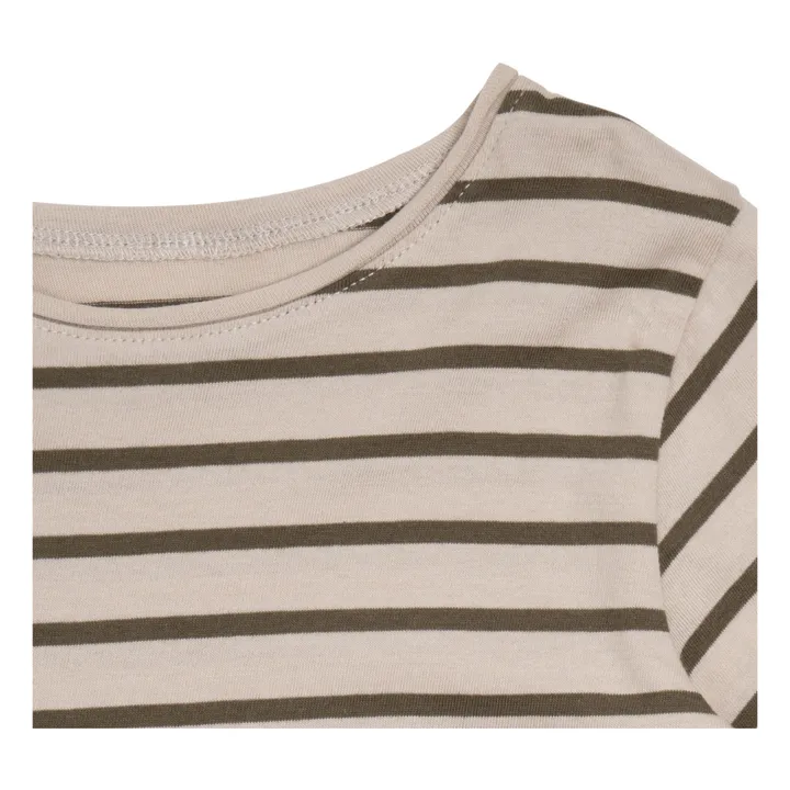 T-Shirt Coton Bio Long | Beige- Image produit n°4