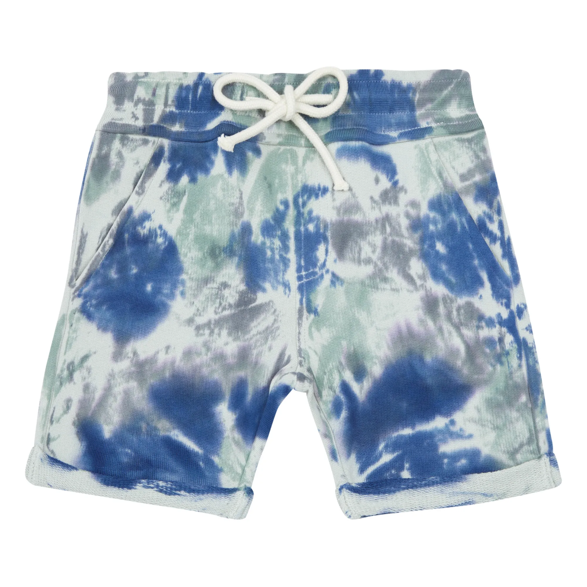 Finger In The Nose Blue New Grounded Tie-Dye Summer Fleece Shorts