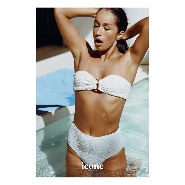 Braguita de bikini con textura Bellini | Blanco- Imagen del producto n°3