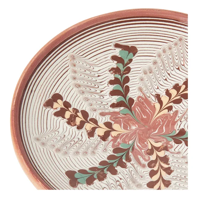 Keramikteller Blumenmotiv