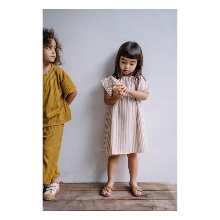 Kleid Gaze aus Bio-Baumwolle Cousine | Terracotta- Produktbild Nr. 2