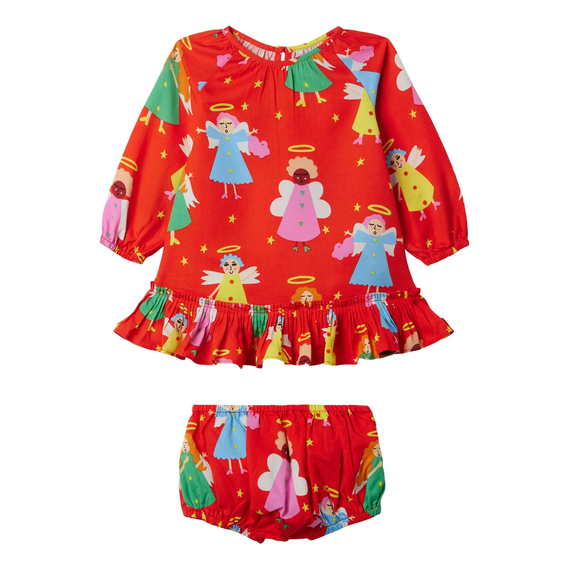 Stella Mccartney Kids Red Angels Tencel Dress