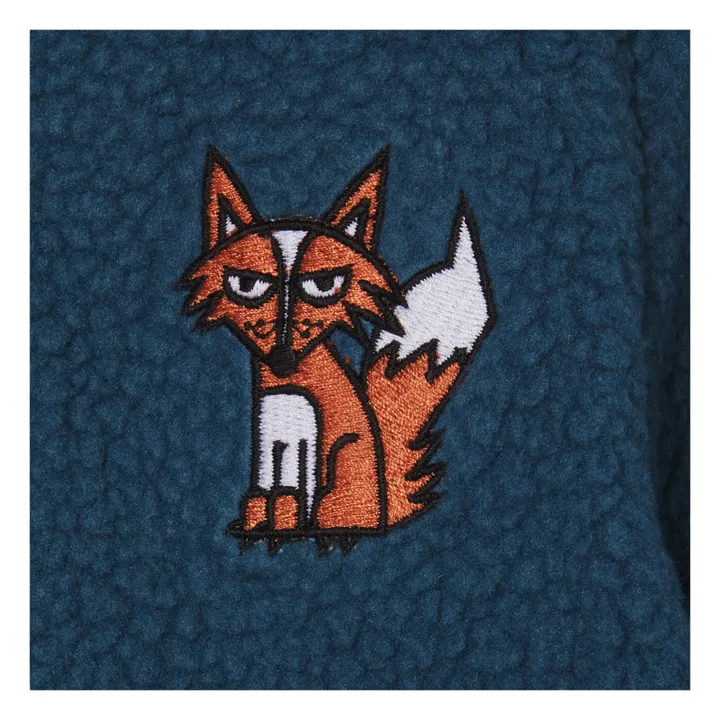 Recycled Polyester Fox Polar Fleece Sweatshirt | Navy blue- Product image n°1