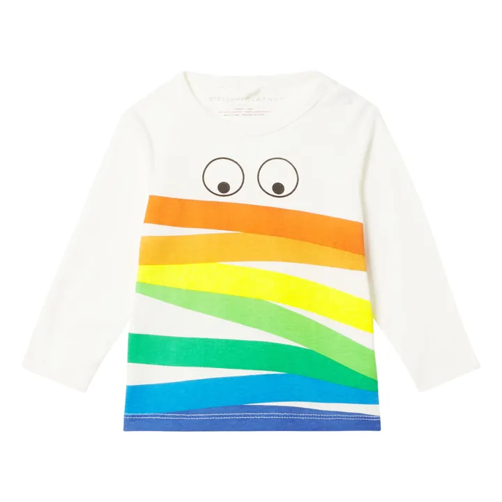 Organic Cotton Rainbow T-shirt | White- Product image n°0