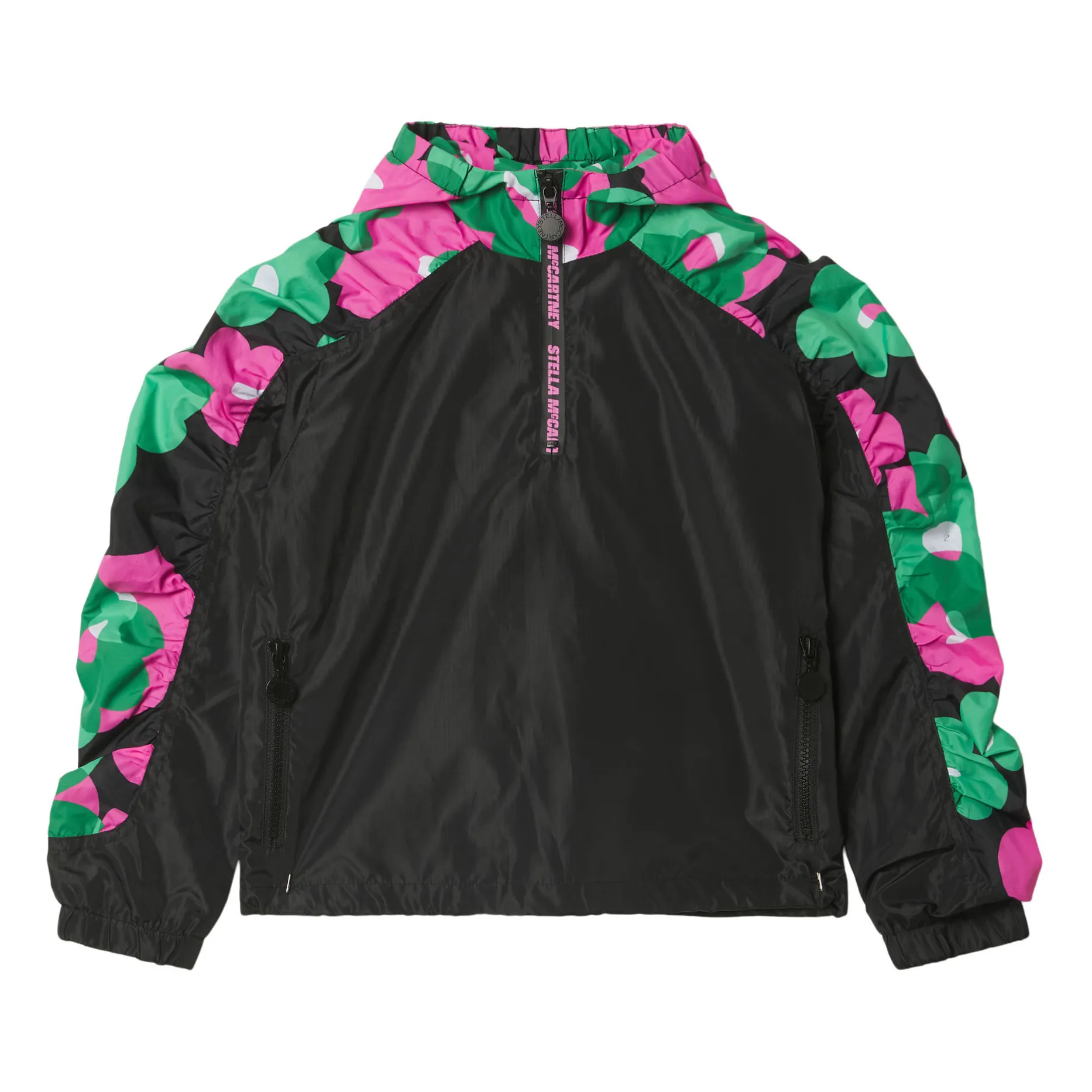 Stella Mccartney Kids Black Recycled Polyester Jacket - Active Wear Collection