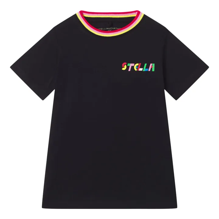 Camiseta con logotipo Stella de algodón orgánico | Negro- Imagen del producto n°0