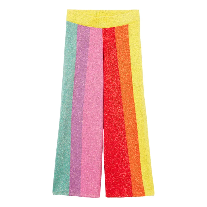 Pantalones Lurex a rayas | Amarillo- Imagen del producto n°0