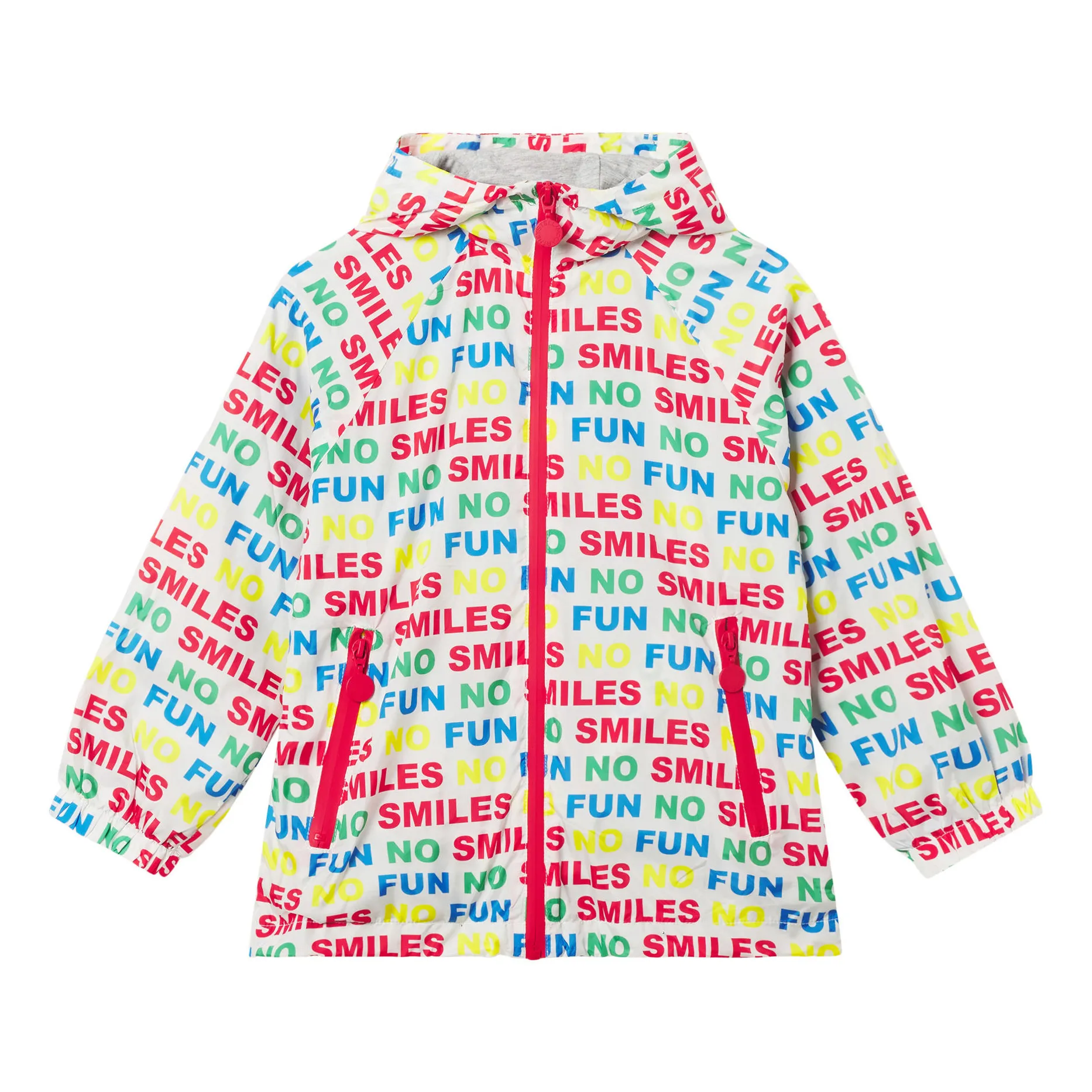 Stella Mccartney Kids White Recycled Polyester And Organic Cotton Foldable Acket