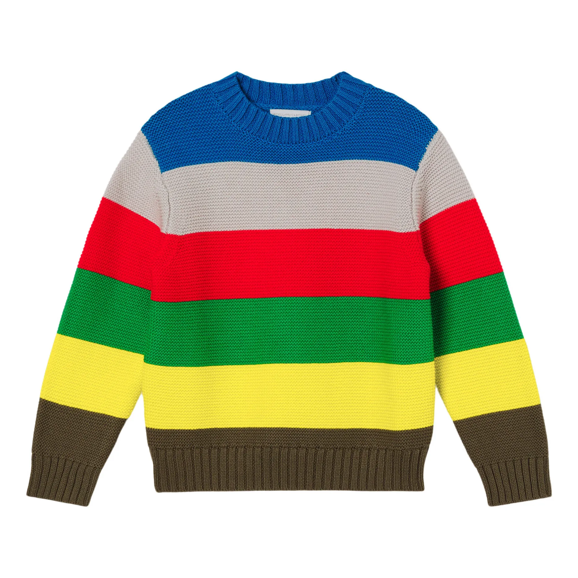 Stella Mccartney Kids Red Striped Multicolour Jumper