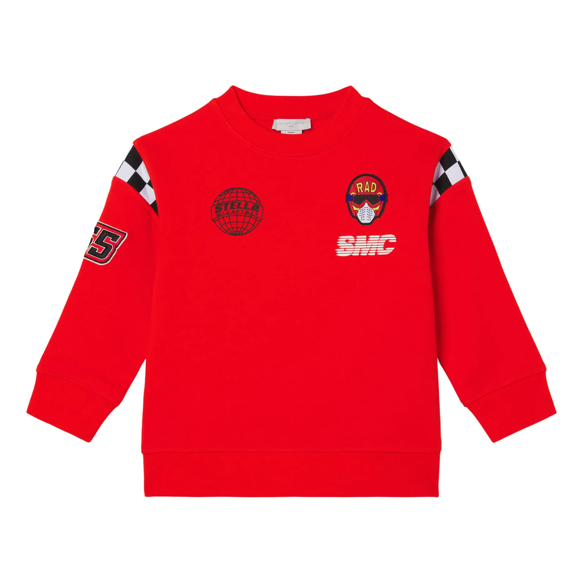 Stella Mccartney Kids Red Organic Cotton Motocross Sweatshirt