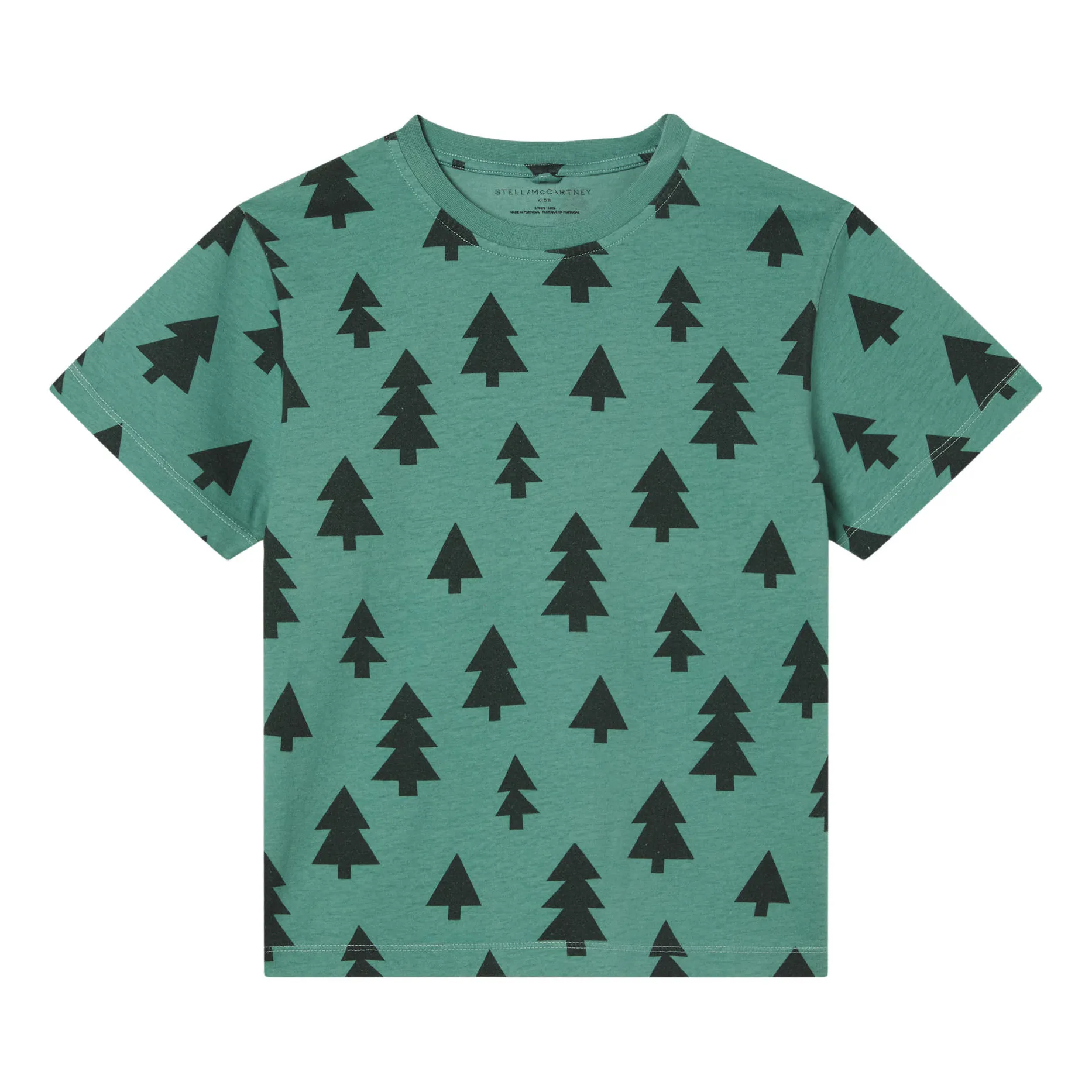 Stella Mccartney Kids Green Organic Cotton Oversize Tree T-Shirt
