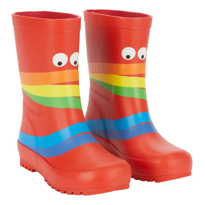 Stivali da pioggia, motivo: arcobaleno | Rosso- Immagine del prodotto n°0