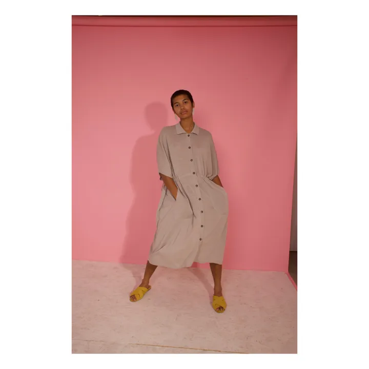 Harris Linen Dress | Grey- Product image n°1