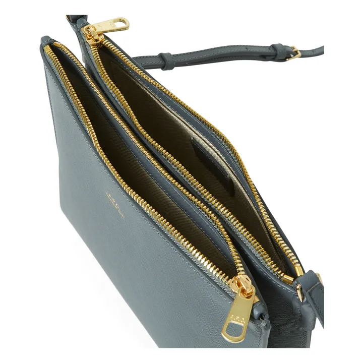 Sarah Embossed Leather Bag | Dark grey- Product image n°3