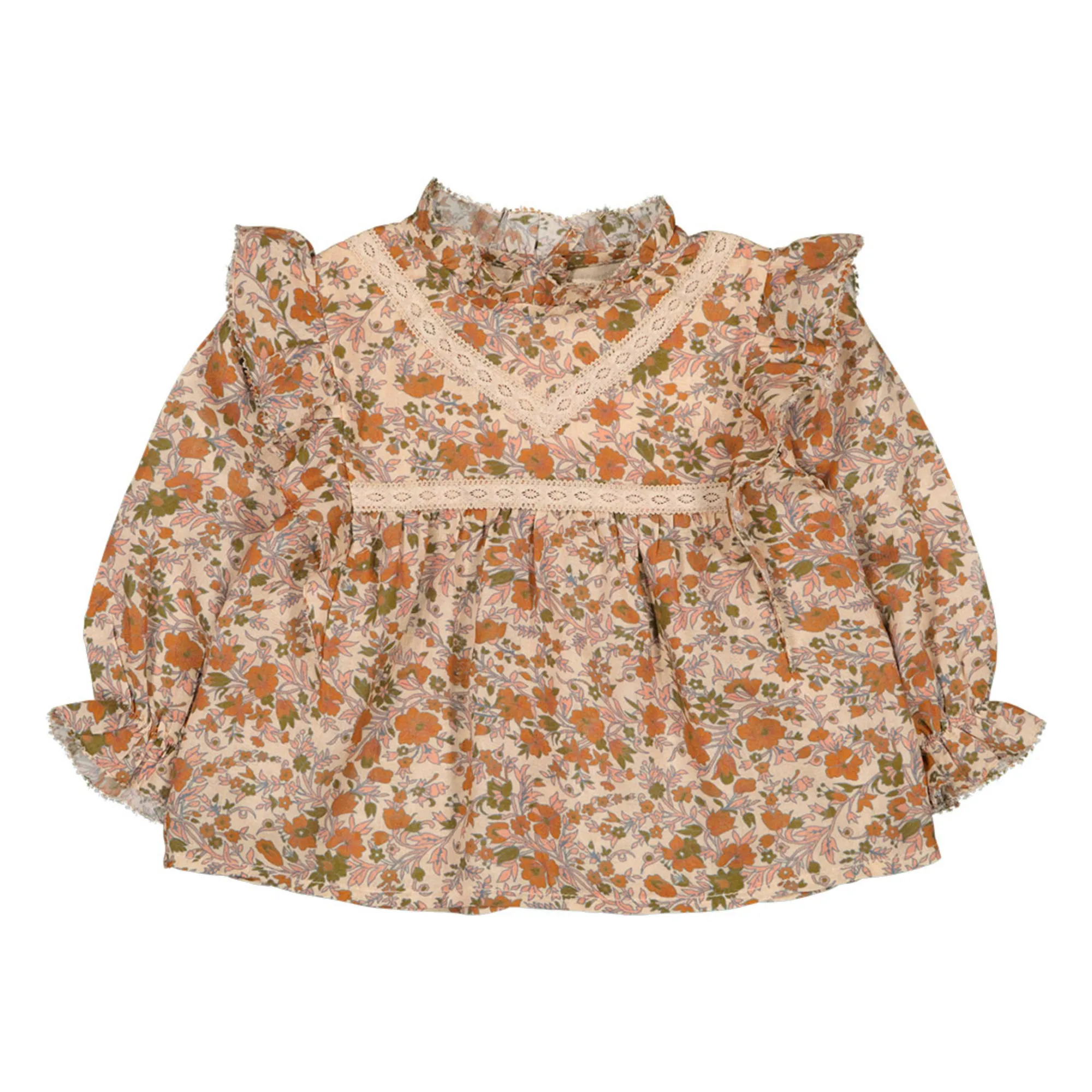 Louis Louise Ecru Amande Floral Blouse