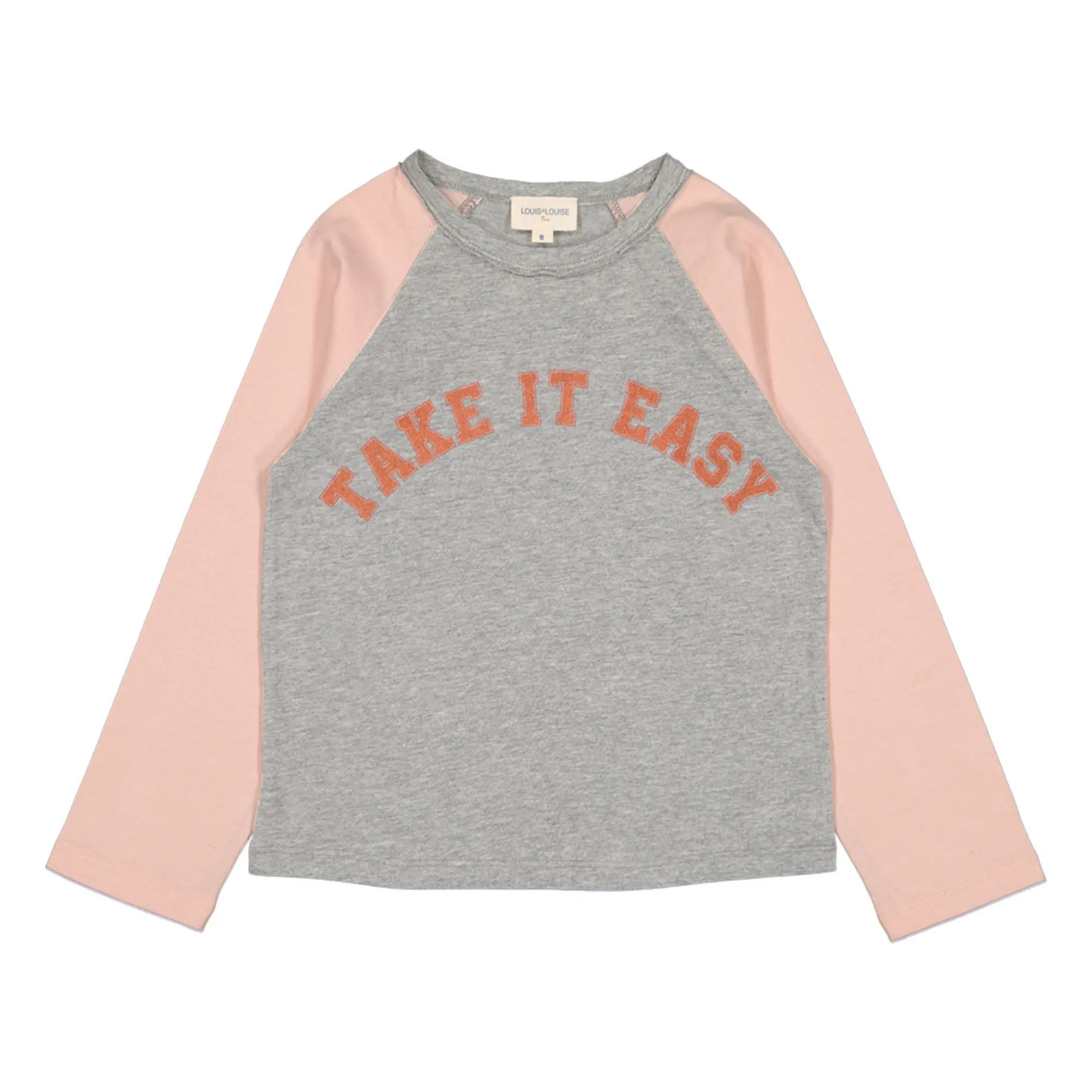Louis Louise Heather Grey Baseball Two-Tone T-Shirt
