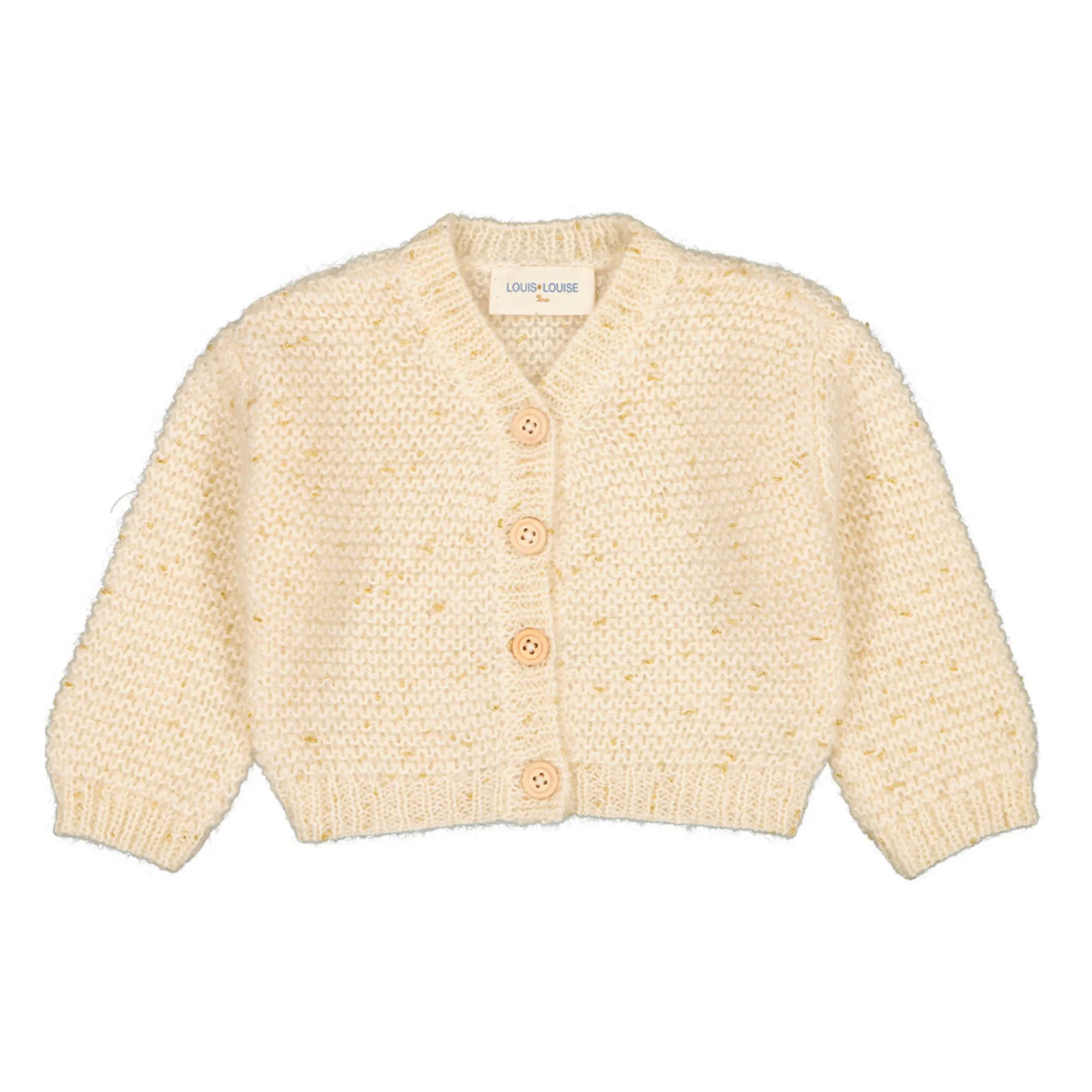 Louis Louise Ecru Janis Mohair And Wool Lurex Cardigan