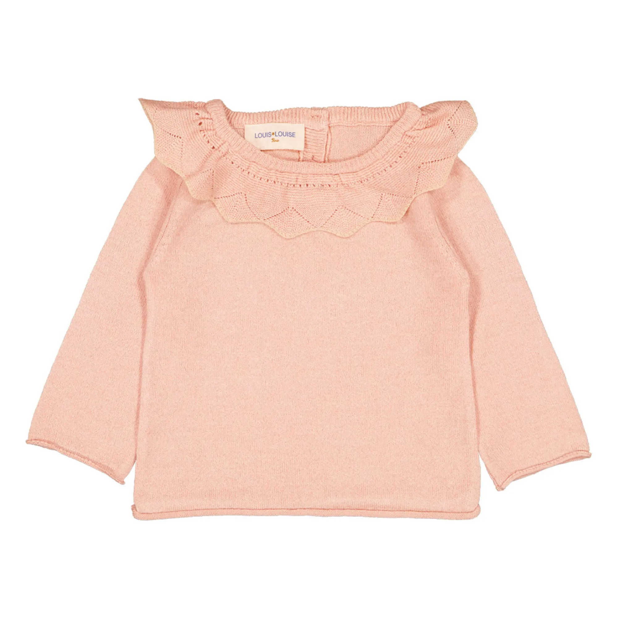 Louis Louise Pale Pink Ambroisine Cotton And Wool Jumper