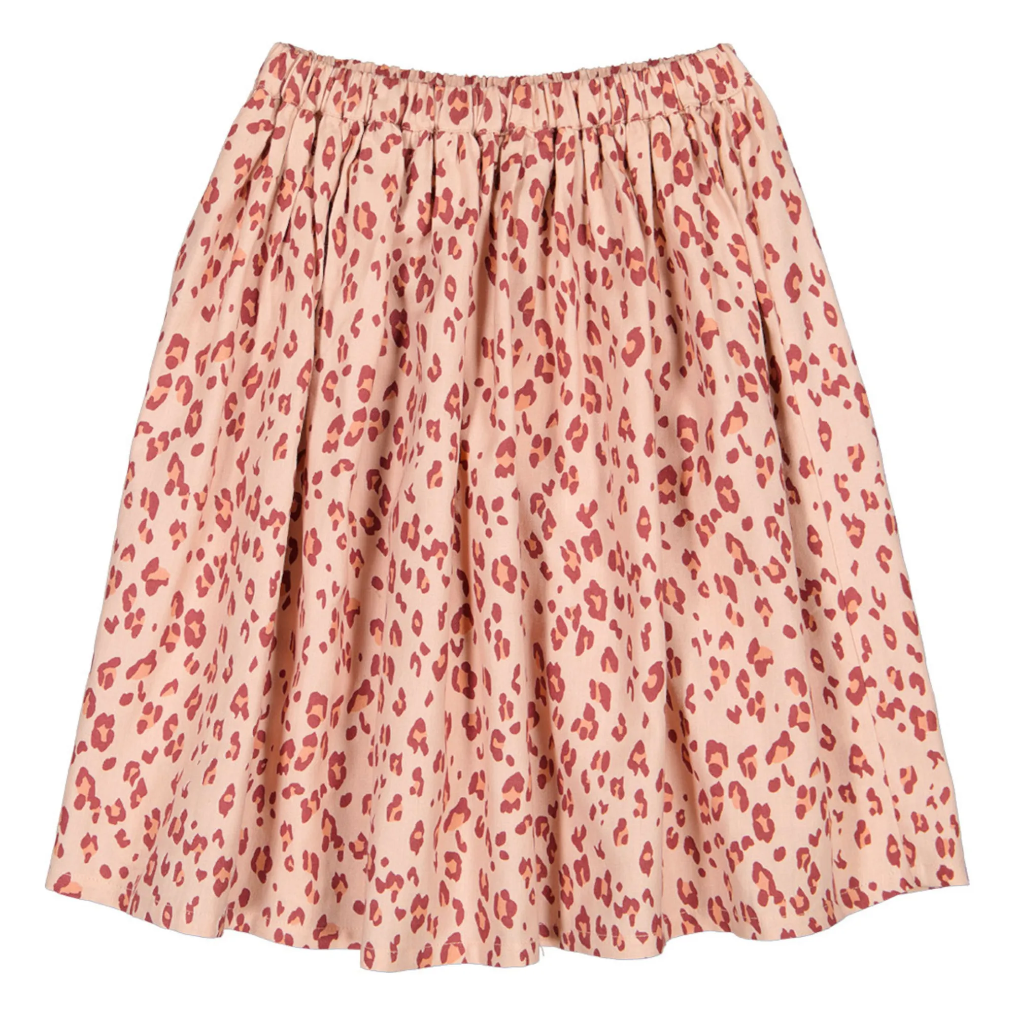 Louis Louise Pale Pink Marie-Hélène Leopard Print Midi Skirt