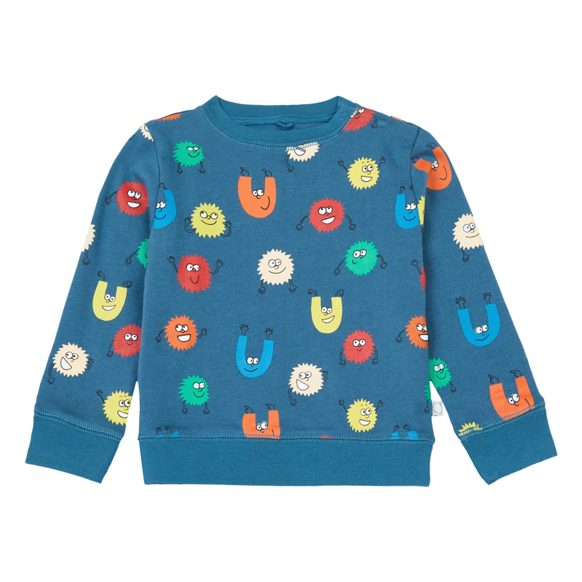 Stella Mccartney Kids Navy Blue Organic Cotton Monster Sweatshirt