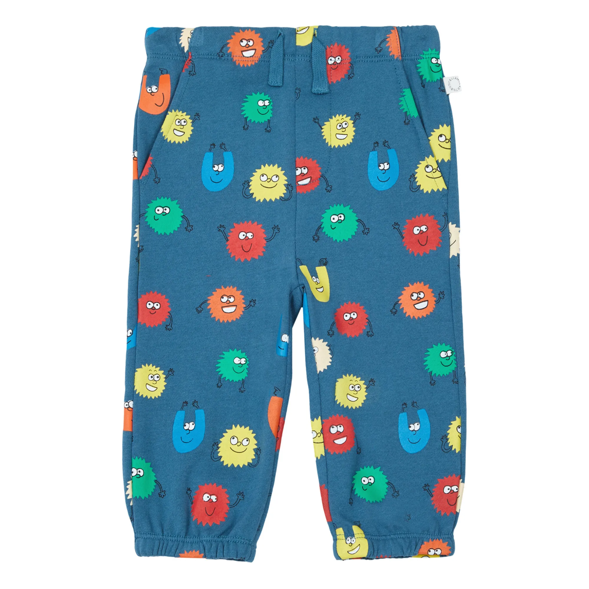 Stella Mccartney Kids Navy Blue Organic Cotton Monster Joggers