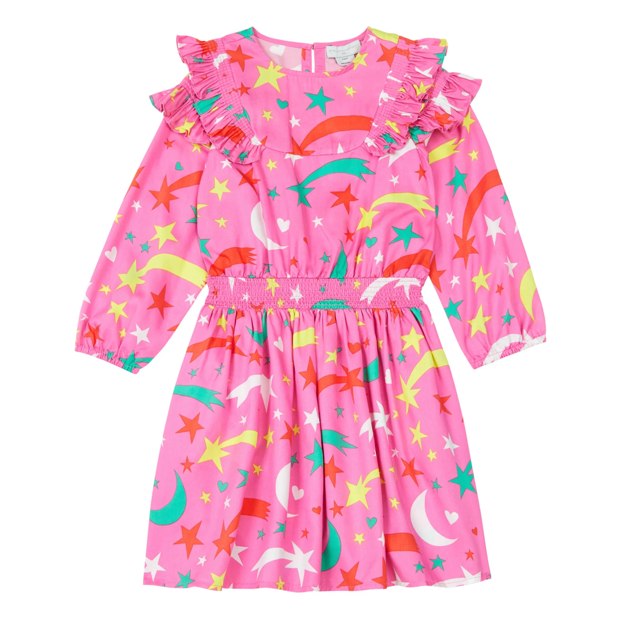 Stella Mccartney Kids Pink Tencel Star Belted Dress