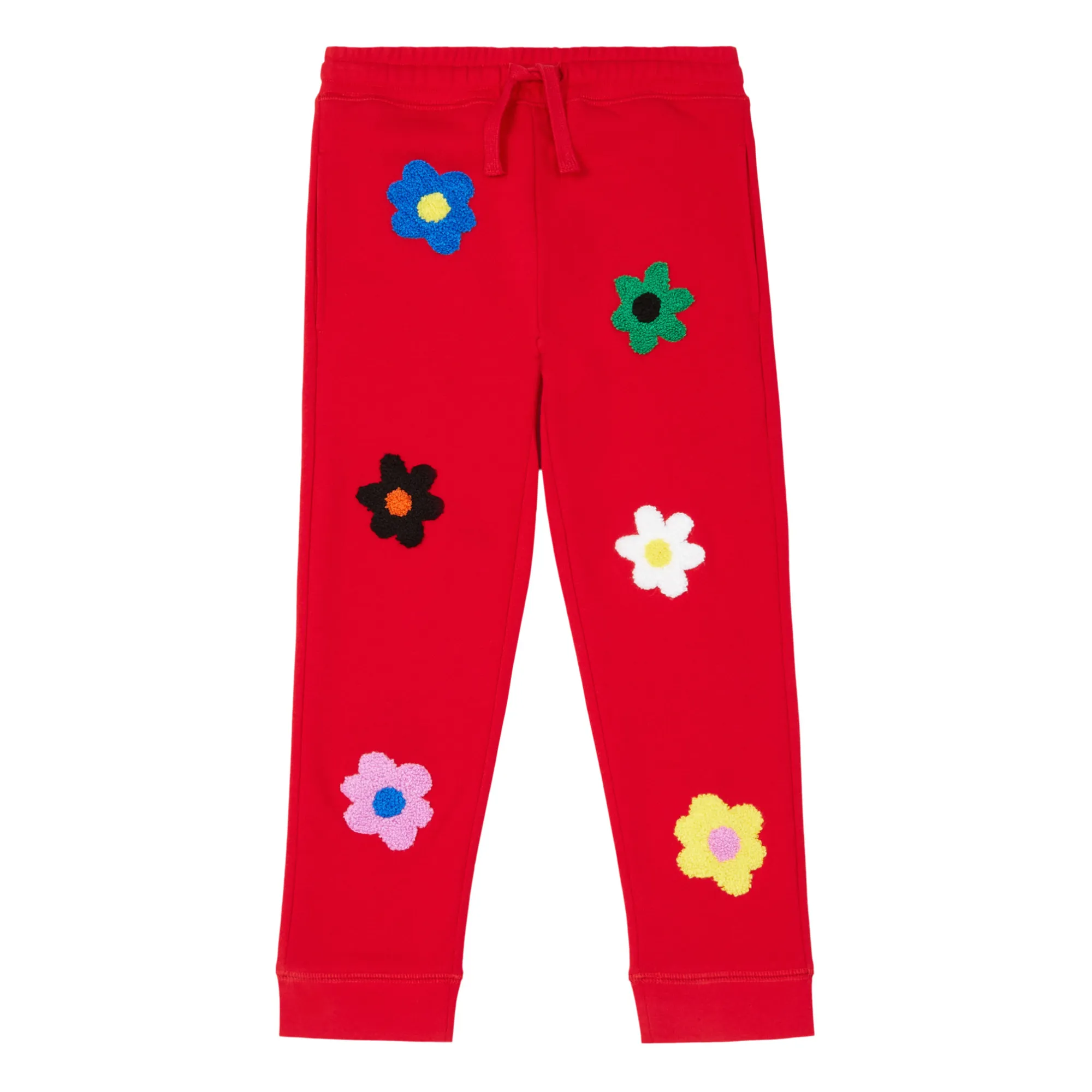 Stella Mccartney Kids Red Organic Cotton Flower Joggers