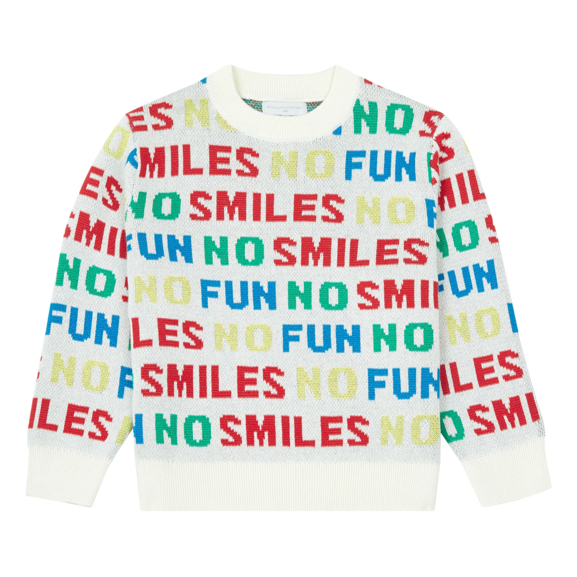 Stella Mccartney Kids White No Smiles No Fun Jumper