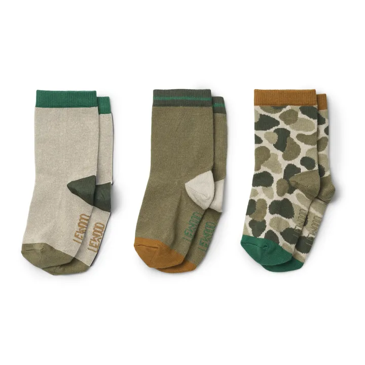 Lote de 3 pares de calcetines Silas | Verde Kaki- Imagen del producto n°0
