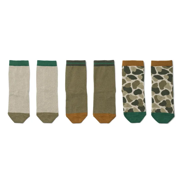 Set di 3 paia di calzini Silas | Verde militare- Immagine del prodotto n°1