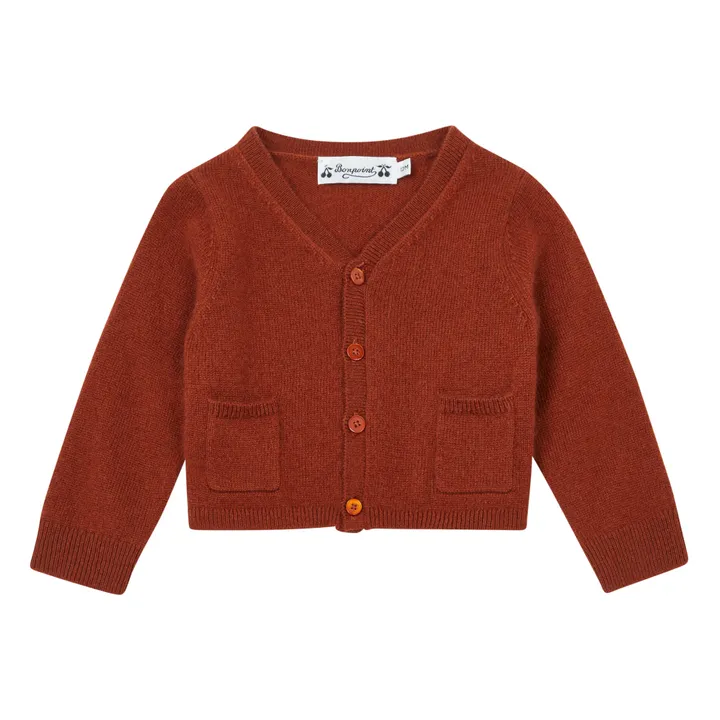 Cardigan Cachemire Tahiel | Brique- Image produit n°0