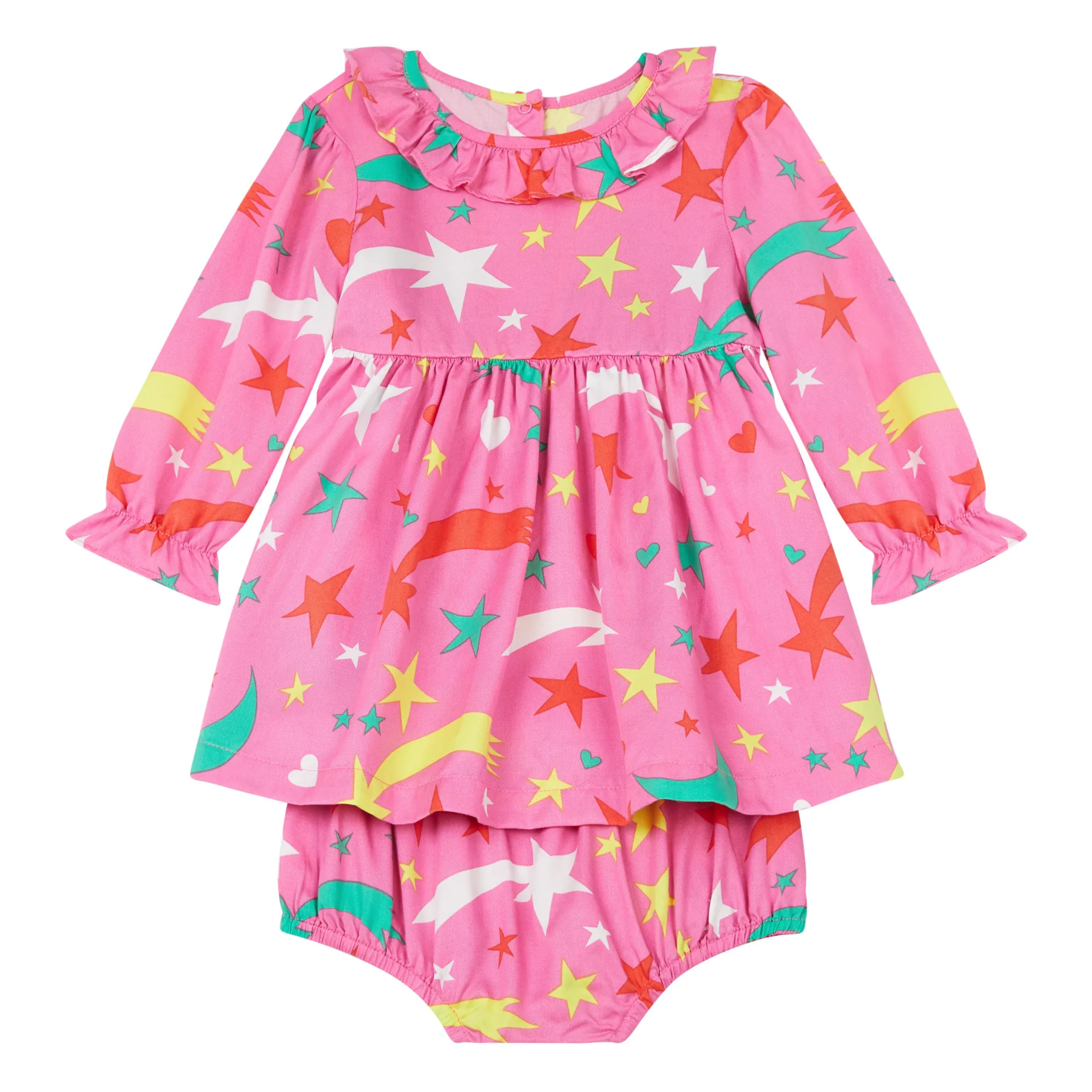 Stella Mccartney Kids Pink Tencel Shooting Star Dress
