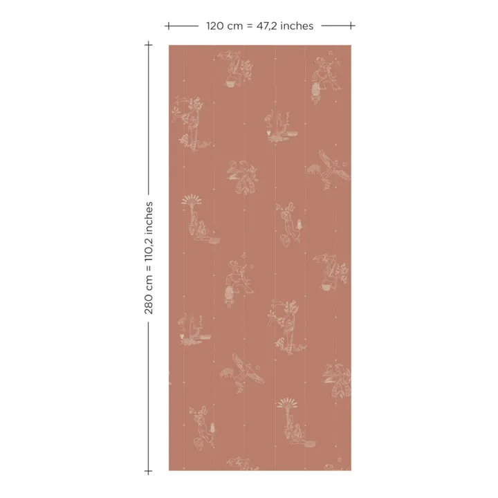 Eden Wallpaper - 2 Panels | Orange- Product image n°2