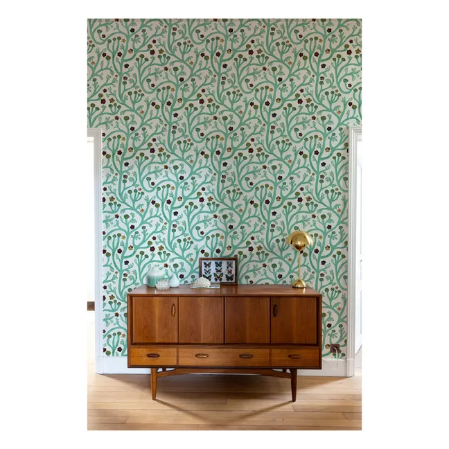 Cottage Wallpaper - 3 Panels | Green