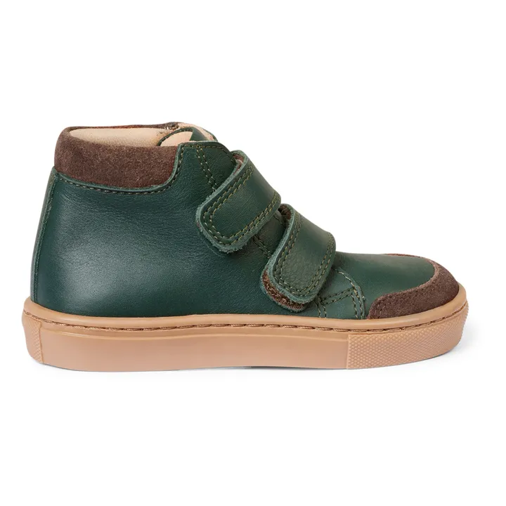 Toasty Fleece Lined Velcro Sneakers | Dark green- Product image n°0