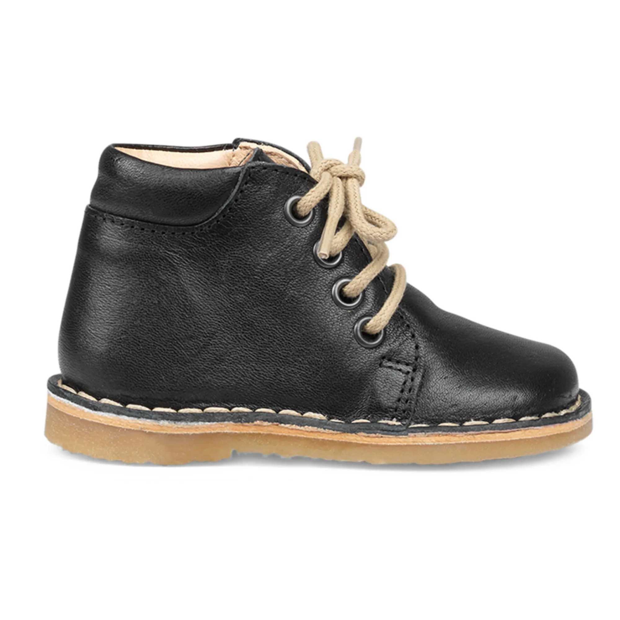 Petit Nord Black Classic Lace-Up Boots