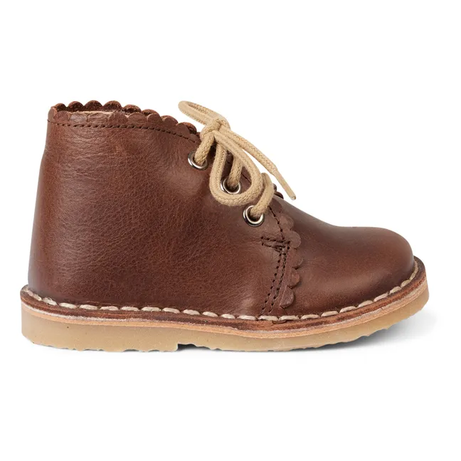 Scallop Boots | Brown