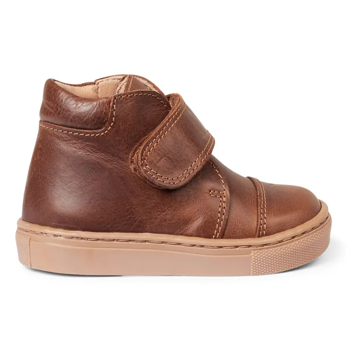 Kicks Velcro Low-Top Boots | Marron glac- Product image n°0