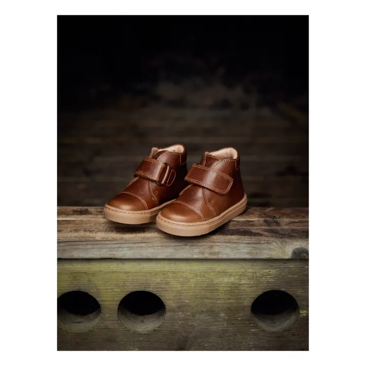 Kicks Velcro Low-Top Boots | Marron glac- Product image n°1