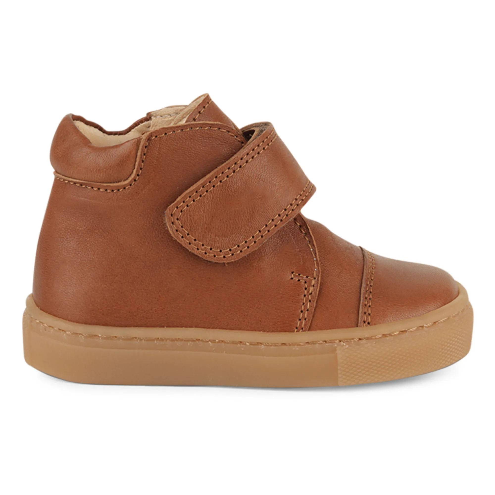 Petit Nord Cognac Kicks Velcro Low-Top Boots