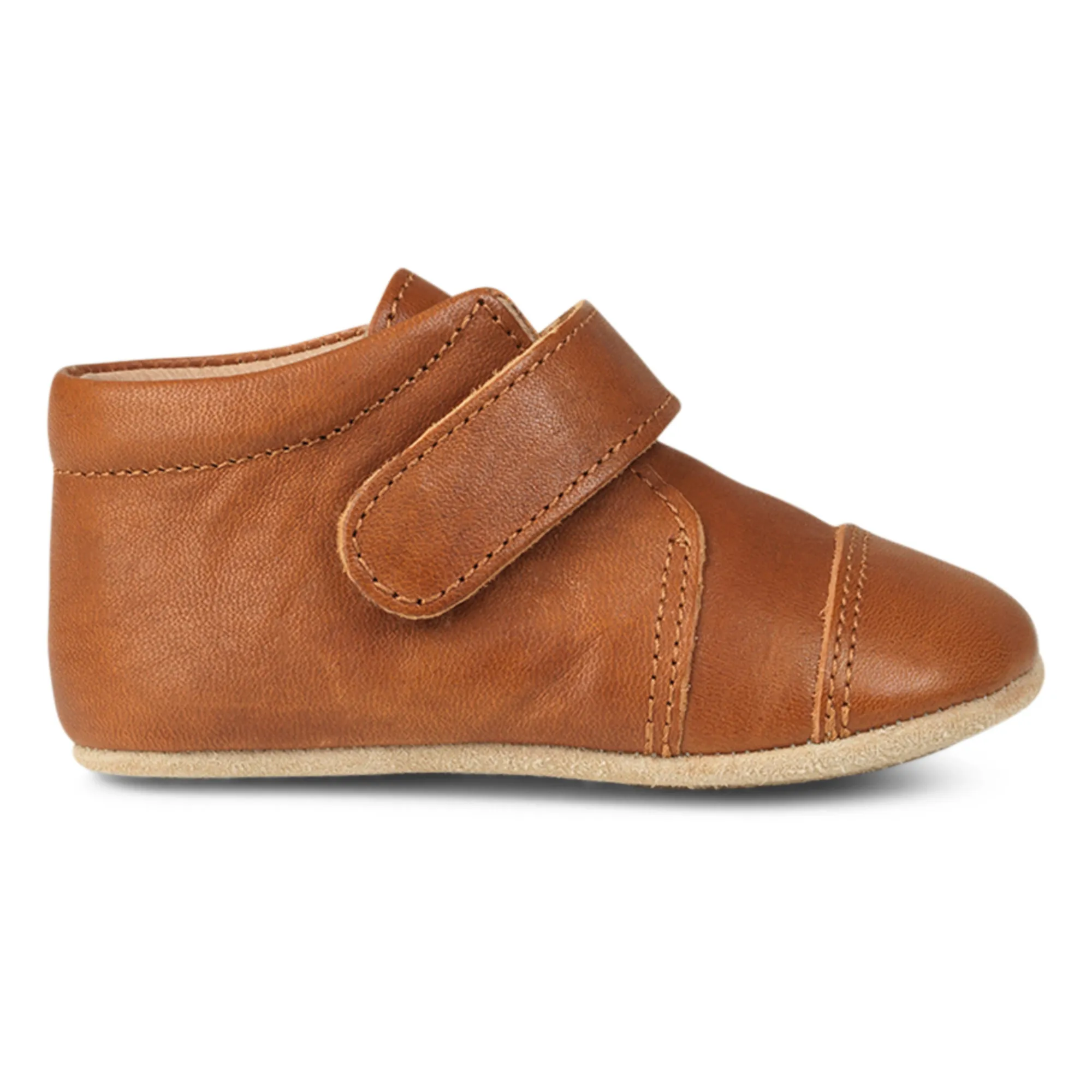 Petit Nord Cognac Velcro Booties