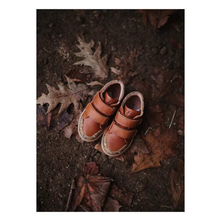 Hohe Sneaker mit Klettverschluss | Cognac-Farbe- Produktbild Nr. 2