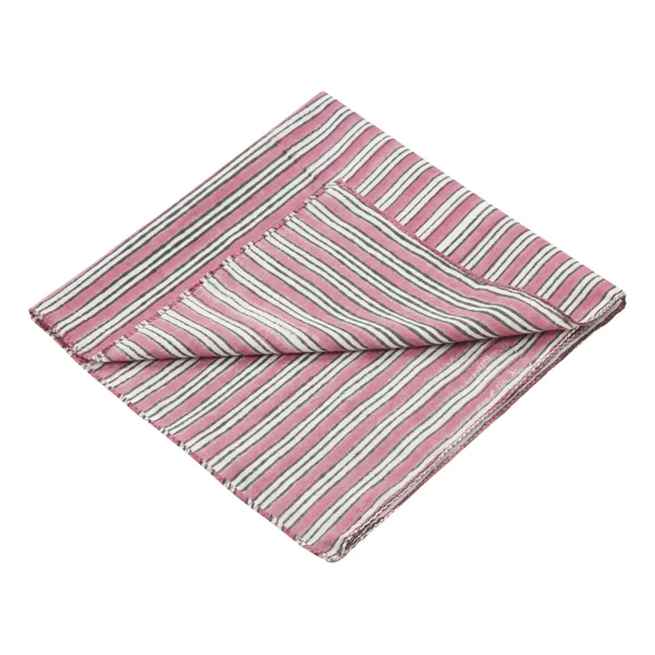 Dhule Cotton Napkins - Set of 4 | Pink- Product image n°0
