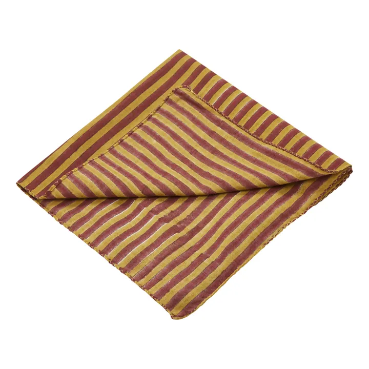 Serviettes de table Chandrapur en coton - Set de 4 | Ocre- Image produit n°0
